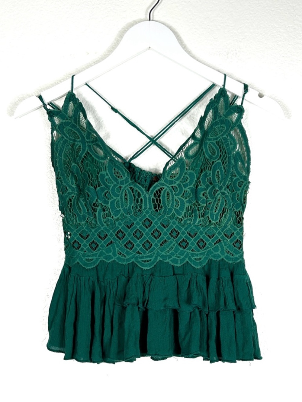 NWT Free People Everglade Adele whimsy fairy festival lace crop top size medium